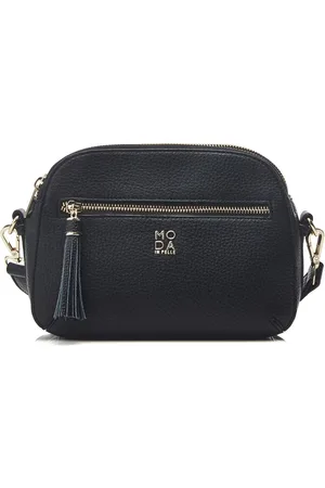 Moda In Pelle Black Aubree Tassel Detail Camera BagEn