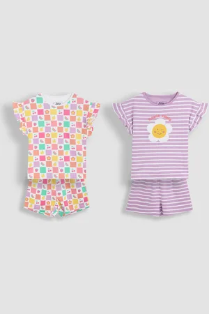 JoJo Maman Bébé Print Short Jersey 100% Cotton Pyjamas 2 Pack8086cm