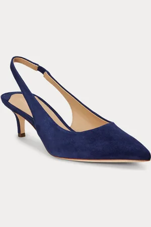 Ralph Lauren Lolah II Suede Slingback Heeled Pump Shoes