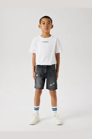 NAME IT Loose Fit Distressed Denim Shorts9 år (134cm)