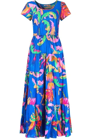 Joe Browns Tropical Tryk Rynket 100% Bomuld Kjole42lille