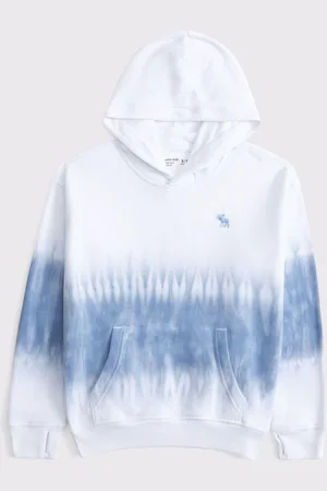 Abercrombie & Fitch Essential Icon Logo Batikfarvet Hættetrøje166168cm