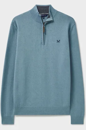 J.Crew Company Blue 100% Cotton Half Zip SweatshirtXL