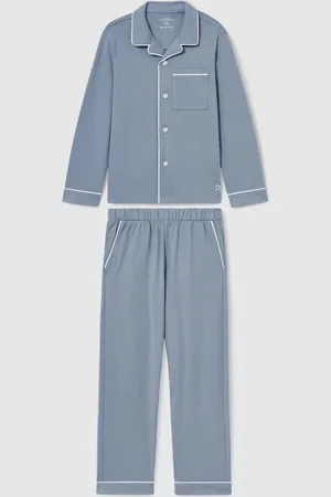 Reiss Myers Set Brushed-Cotton Piped-Trim Pyjama Set4 - 5 år (104 - 110cm)