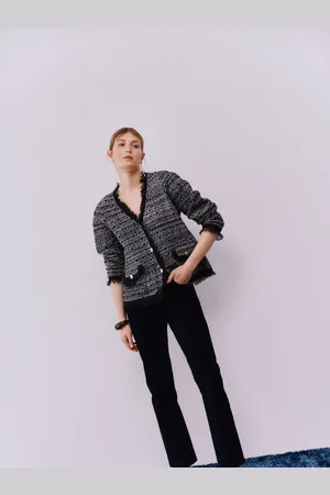 VILA Long Sleeve Textured Boucle Look Cardigan36