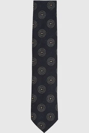 Reiss Ginevra Silk Blend Tie with Medallion PatternEN