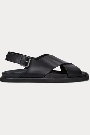 Ralph Lauren Zane Leather Cross Strap Sandalsuk11eu45