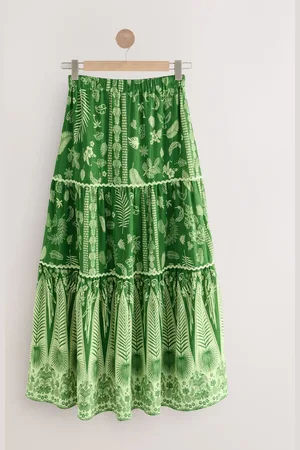 Next 100% Bomuld Tiered Maxi Nederdele
