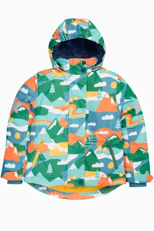 Frugi Blue Waterproof Wavy Stars Snow And Ski Coat4 - 5 år (104 - 110cm)
