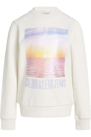 Calvin Klein 100% Cotton Sunset Graphic Terry Sweatshirt158164cm