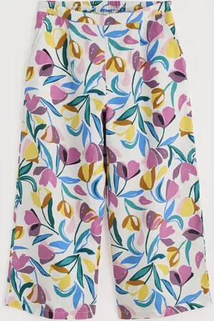 Seasalt Cornwall Multi Peaceful Haven 100% Linen Culottes Trousers44