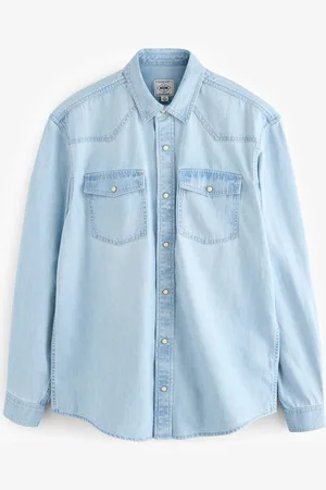 Next 100% Bomuld Denim Western Langærmet SkjorterMiddel