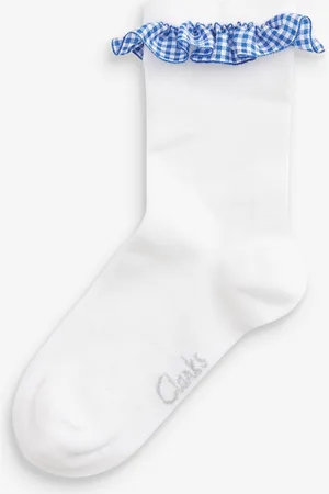 Clarks Girls Ankle School Socks 2 Pack9-12 Jnr
