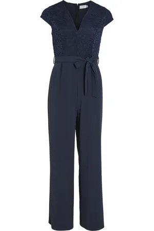 VILA Belted Lace Wide Leg Jumpsuit36