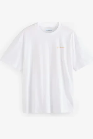 Columbia Butte Graphic Print 100% Organic Cotton White T-Shirtxxlarge