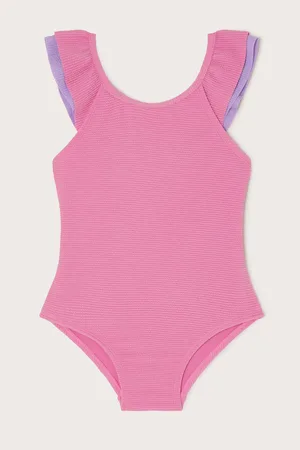 Monsoon Frilly Seersucker Swimsuit98104cm