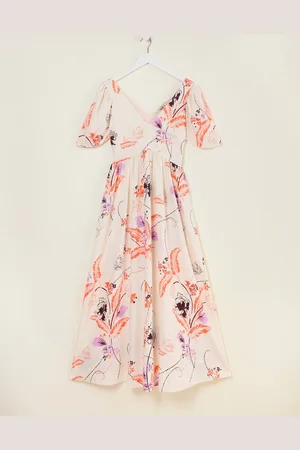 Fat Face FatFace Gathered Sleeve Printed Dress44kort