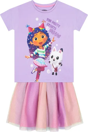 Character Gabbys Dollhouse 100% Cotton Top and Skirt Set4 - 5 år (104 - 110cm)