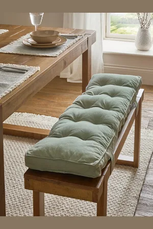 Next Linen Look Padded 100% Cotton Dining Seat Cushionsl