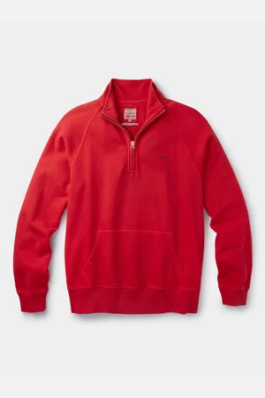 Aubin Rød Provost Sweatshirtmed lynlås 100% bomuld2X-Large