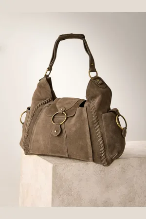 Next Suede Whipstitch Shoulder Bagen
