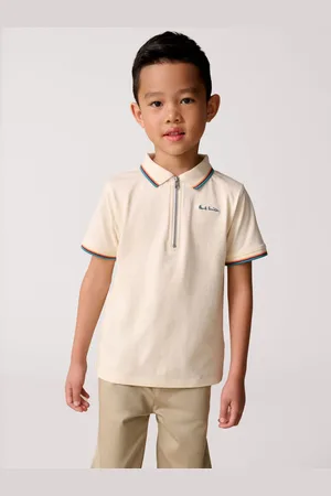 Paul Smith Drenge Kortærmet Artist Quarter Zip Polo-skjorter140146cm