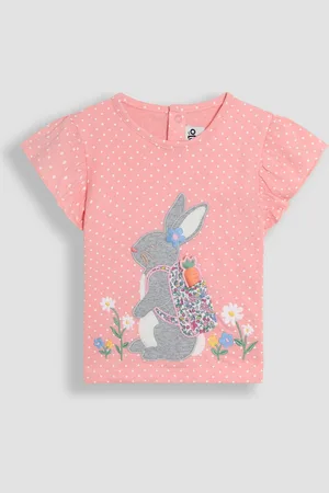 JoJo Maman Bébé Frill Sleeve 100% Cotton T-Shirt116122cm