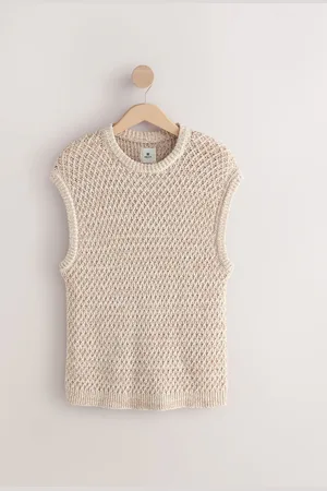 Next Normal pasform Bomuld Rich Textured Knitted Tank3X-Large