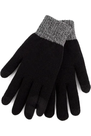Totes Mens Stretch Knitted Smar Touch Winter Gloves With Brushed InnerEn