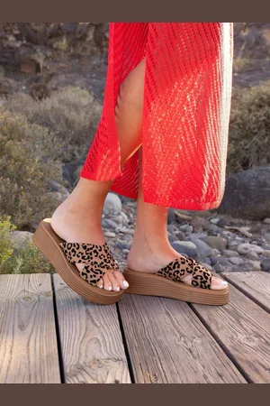 Novo BRUNO Cross Strap Flatform Mule Sandalseu42