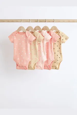 Next Kortærmede babybodyer 5 PakkeUp to 1 Month (56cm)