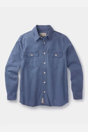 Aubin Blue Dovedale 100% Cotton OvershirtS