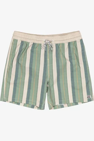 Billabong Green Sundays Stripe Logo Swim Shortsxlarge