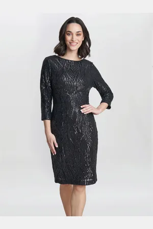 Gina Bacconi Angelina Pailletter Shift Kjole44