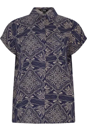 Long Tall Sally Tile Button Shirt44høj