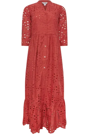 Long Tall Sally Maternity Broderie Anglaise Midi 100% Cotton Dress38 Høj