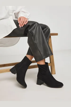Simply Be Classic Block Heel Stretch Ankle Boots