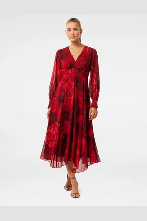 Forever New Sydney trykt Midi Kjole38