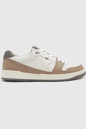 Reiss Astor Leather Lace Up Trainers