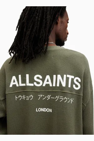 AllSaints AllSaints Crypt Long Sleeves Crew 100% Cotton T-ShirtS