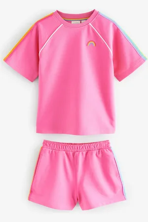 Little Bird Rainbow Short Sleeve Sweat Top and Shorts Set116122cm