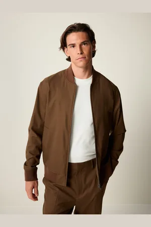 Next Slim Fit Flannel Bomber JacketL