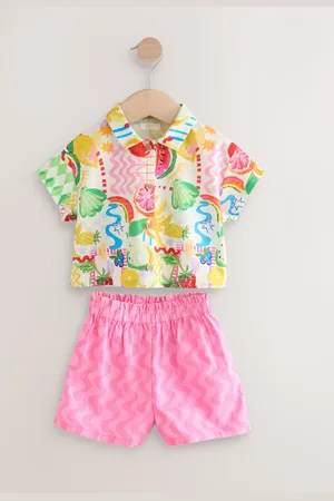 Next 100% Cotton Shirt and Short Printed Set (3mths-7yrs)116122cm