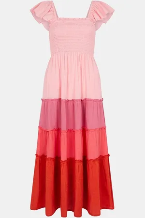 Accessorize Colourblock Tiered 100% Cotton Maxi Dresslarge