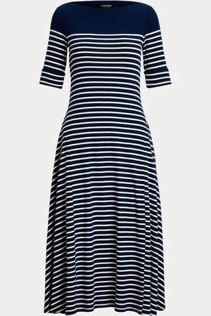 Ralph Lauren Striped Cotton Midi DressXL