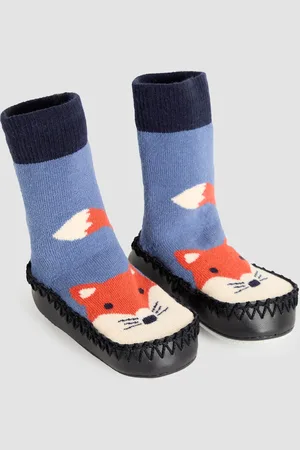 JoJo Maman Bébé Moccasin slipper-sokker6 - 12 måneder (68 - 80cm)