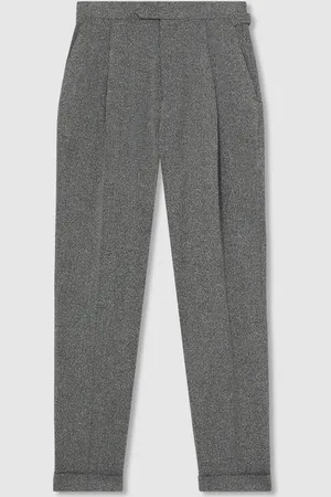 Reiss Cut Puppytooth-Check Tailored Trousers34r