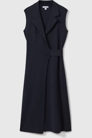 Reiss Elle Knitted Wrap-Front Midi DressXS