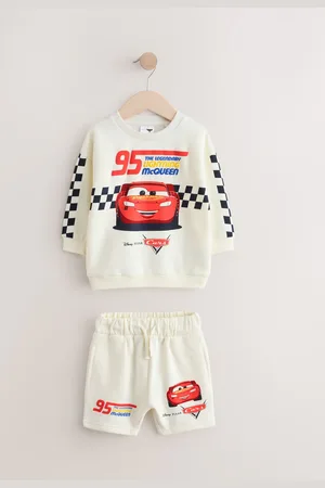 Next 100% Cotton Cars Crew Sweatshirt and Shorts Set (9mths-8yrs)1.5 - 2 år (86 - 92cm)