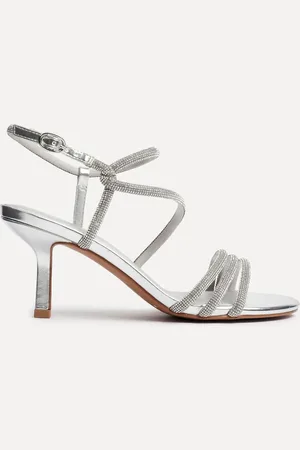 Linzi Charm Criss Cross Diamante Strap Heelseu37